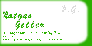 matyas geller business card